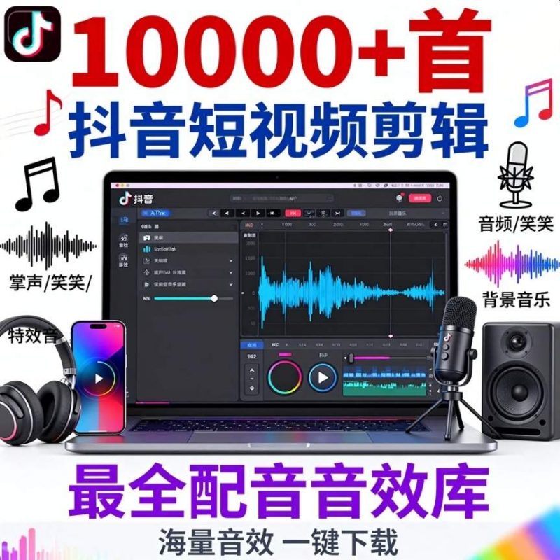10000+首抖音短视频剪辑最全配音音效库-资源库