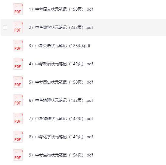 中考状元笔记-资源库